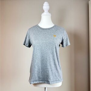 Gray Women's T-Shirt with Heart Detail